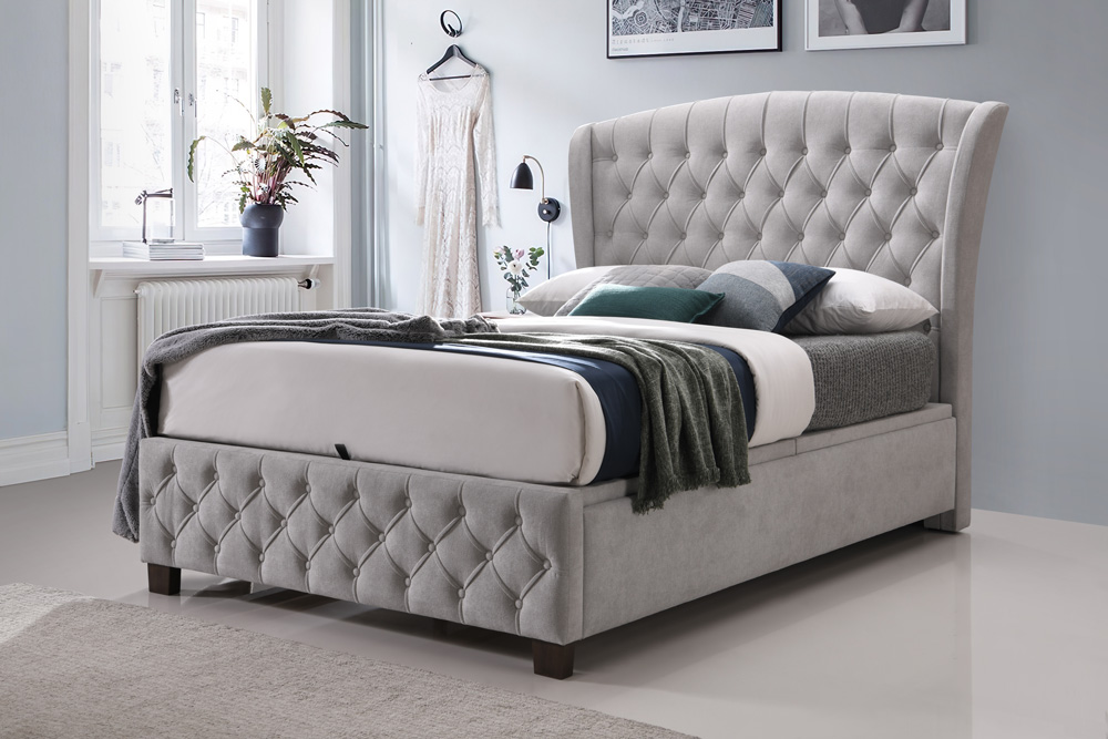 Daylesford Queen Bed - Light Grey